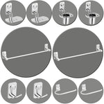 Plantex Stainless Steel Wall Mount Bath Accessories/Bathroom Hanger for Towel/Napkin Ring/Tumbler Holder/Soap Dish/Robe Hook (Chrome)