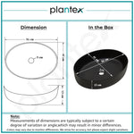 Plantex Ceramic Washbasin for Bathroom/Countertop Bathroom Basin/Oval Tabletop Wash Basin for Office/Restaurant (Charcoal Black - 21.5 x 16 x 5 Inch)