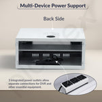 Plantex CCTV/NVR/DVR Cabinet Box/Network Rack/cctv box cabinet with Lock and Keys/Server rack with Power Socket - 3U+, (White) Transparent Glass Door dvr box for cctv