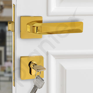 Plantex Premium Door Lock with 3 Years of Warranty/Main Door Locks/Mortise Lock Set for Home (PT-013, Gold)