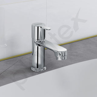 Plantex Pure Brass Pillar Tap for wash Basin with Water Saving Aerator/Wash Basin Tap/Taps for Basin- 7 Year Warranty by Plantex-(FLO-803-Chrome)
