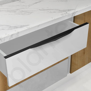 Plantex Profile Handle for Kitchen Cabinet/34 Inch Alluminium Drawer Profile Handle/Wardrobe Pull Handle for Home/Office/Hotel - Pack of 5 (Black)