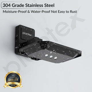 Plantex 304 Grade Stainless Steel Soap Holder for Bathroom/Soap Dish/Bathroom Soap Stand/Bathroom Accessories - Darcy (Black)