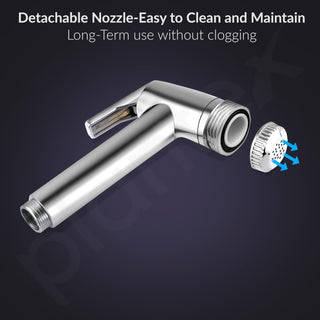 Plantex ABS Jet Spray Gun/Health Faucet for Toilet/Hand Spray for Bathroom/Toilet Jet Spray Gun- Pack of 1 (Chrome)