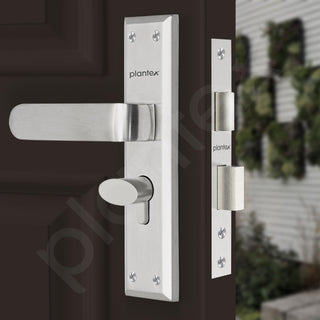 Plantex Main Door Lock Handle Set/6-Lever Locks Mechanism with 3 Years of Warranty/Mortise Lock with 3 Keys, Brass Locks Body & Cylinder(PTP-06 Matt)