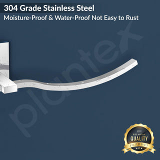 Plantex 304 Grade Stainless Steel Hand Napkin Hanger/Towel Ring/Napkin Holder/Towel Hanger/Holder Bathroom Accessories - Senso (Chrome)