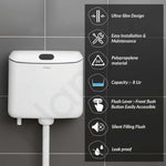 Plantex Single Flushing Cistern for Bathroom/Flush Tank for Toilet with 8 Ltr Water Capacity/Polypropylene Toilet Flush Tank - Pack of 1 (White)