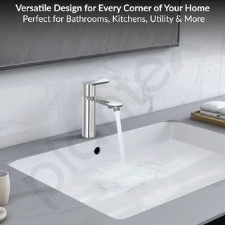 Plantex Pure Brass Pillar Cocke for Basin with Water Saving Aerator/Tap for Wash Basin with Teflon Tape/Sink tap for Wash Basin-7 Year Warranty by Plantex-(ORN-203-Chrome)