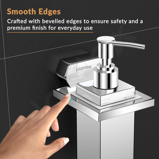 Plantex Liquid Soap Dispenser for Bathroom/304 Grade Stainless Steel Shampoo Dispenser/Handwash Dispenser/Bathroom Accessories - Pack of 1 (Delta - 2810, Chrome)