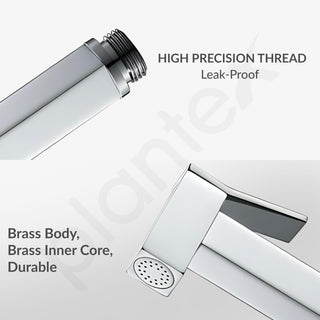 Plantex Pure Brass Square Shape Health Faucet/Jet Spray for Toilet/Health Faucet Gun Only/Faucet for Toilet/Hand Shower for Toilet-Chrome Finish