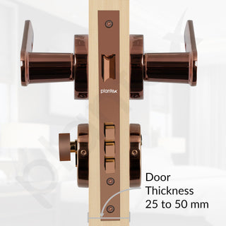 Plantex Premium Door Lock With 3 Years Warranty - Mortise Lock for Main Door Set (PVD Rose Gold Finish)