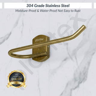 Plantex 304 Stainless Steel Towel Hanger for Wash Basin/Hand Towel Ring/Napkin Hanger/Bathroom Accessories (Brass Antique) Parv