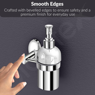 Plantex 304 Grade Stainless Steel Silver Wash Basin Handwash Holder/Wall Mounted Dispenser/Bathroom Accessories - Oreva (Chrome)