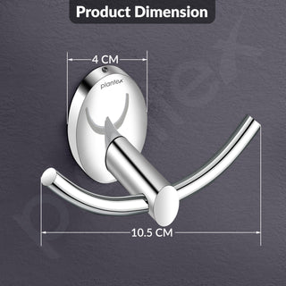 Plantex 304 Grade Stainless Steel Bathroom Hooks for Hanging Towels and Clothes in Washroom/Bathroom Accessories - Oreva (Chrome)