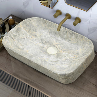 Plantex Ceramic Wash Basin for Bathroom/Over Counter Bathroom Sink/Designer Hand Wash Sink for Home/Office/Hotel (21.5x14x5 Inch)