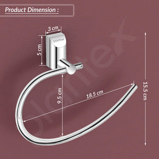 Plantex Pure Brass Towel Holder for Wash Basin/Napkin Holder/Towel Ring/Bathroom Accessories - (Chrome Finish) Superb