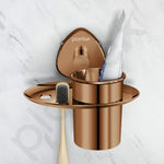 Plantex J4 Stainless Steel Toothbrush Holder for Bathroom/Toothbrush Stand for Bathroom/Tumbler Holder/Bathroom Accessories (PVD Rose Gold Finish) Angel