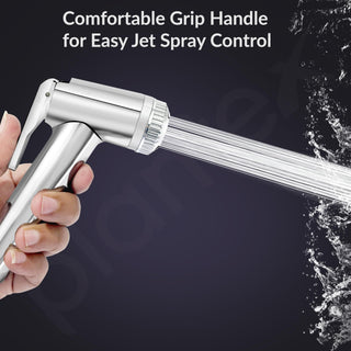 Plantex ABS Jet Spray Gun/Health Faucet for Toilet/Hand Spray for Bathroom/Toilet Jet Spray Gun- Pack of 1 (Chrome)