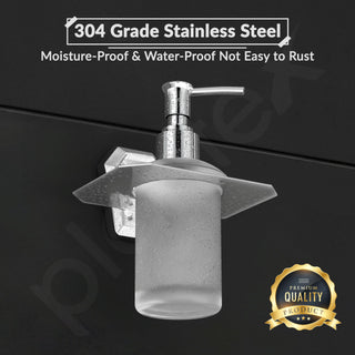 Plantex Liquid Soap Dispenser for Bathroom/304 Grade Stainless Steel Shampoo Dispenser/Handwash Dispenser/Bathroom Accessories - Pack of 1 (PM-2407, Chrome)