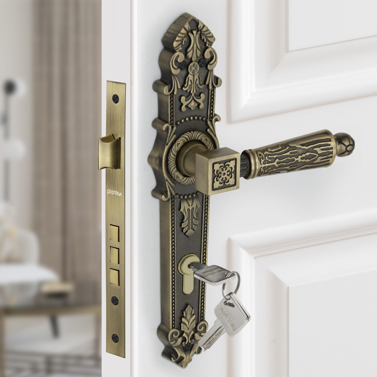 ୨୧ Plantex Heavy-Duty Door Lock for Main Door/Mortise Locks Handle