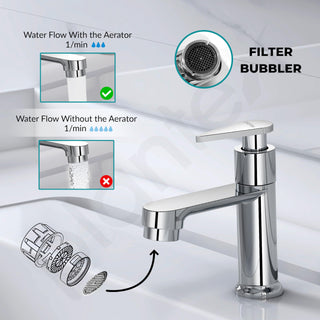 Plantex Pure Brass Pillar Tap for Wash Basin Tap/Water Tap with Water Saving Nozzle/Tap for Wash Basin-7 Year Warranty by Plantex (LEA-703-Mirror Chrome)