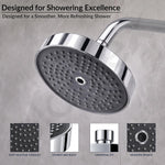 Plantex Shower Head for Bathroom with Shower Arm/Bathroom shower Combo(488) Strong ABS Combo/Rain Shower/Adjustable Head/9 Inch Shower Arm/6 Inch Shower Head