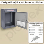 Plantex All in One Multipurpose use - Letter Box/Mail Box/Suggestion Box for Office/Post Box for Gate Home/Donation Box/Complaint Box with Lock - Pack of 5 - (Grey), Table Top or Wall Mount