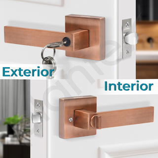 Plantex Door Lock/Heavy Duty Main Door Lock with 3 Key/Mortise Lock for Home/Office/Hotel - (9807-Copper Antique)