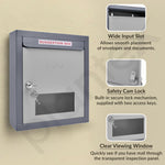 Plantex All in One Multipurpose use - Letter Box/Mail Box/Suggestion Box for Office/Post Box for Gate Home/Donation Box/Complaint Box with Lock - Pack of 5 - (Grey), Table Top or Wall Mount