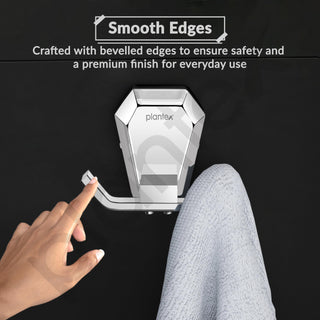 Plantex Robe Hook for Bathroom/304 Grade Stainless Steel Towel Hook/Cloth Hanger/Bathroom Accessories - Pack of 1 (PM-2405-Chrome)