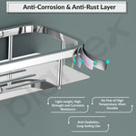Plantex Stainless Steel 304 Bathroom Shelf for Wall/Bathroom Racks and Shelves/Bathroom Organizer & Accessories/Kitchen Rack/Kitchen Shelves- Pack of 2 (15X5 Inches-Chrome Finish)