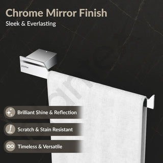 Plantex Napkin Ring for Bathroom/304 Grade Stainless Steel Towel Ring/Towel Holder/Towel Hanger/Bathroom Accessories - Pack of 1 (Tesla - 2703, Chrome)