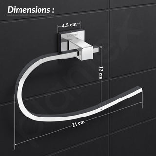 Plantex 304 Grade Stainless Steel Napkin Holder for Wash Basin/Hand Towel Holder/Hanger Bathroom Accessories - Splash (Chrome)