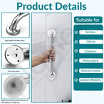 Plantex 14 Inch Grab Bar for Toilet/Bathroom Handle for Senior Citizen/Heavy-Duty Stainless Steel Support Bar/Bathroom Accessories (Chrome)