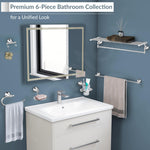 Plantex High Grade Stainless Steel Folding Towel Rack with Stainless Steel 304 Grade Niko Bathroom Accessories Set 5pcs (Towel Rod/Napkin Ring/Tumbler Holder/Soap Dish/Robe Hook)