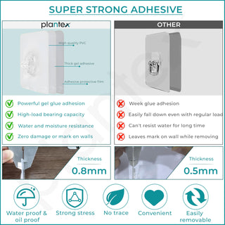 Plantex 4in1 Bathroom Organiser Without Drill/Self Adhesive Shelf for Bathroom and Soap Dish/GI Steel Wall Mounted Shelf and Soap Holder with Hooks (Black)