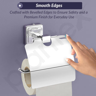 Plantex 304 Grade Stainless Steel Toilet Paper Holder/Tissue Paper Roll Holder/Toilet Paper Roll Holder/Tissue Paper Holder - Decan (Chrome)