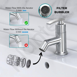 Plantex Pure Brass Pillar Tap for Wash Basin with Water Saving Aerator/Tabletop Basin Tap/7 Year Warranty (COL-1003-Mirror Chrome)