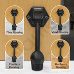 Plantex Door Stopper for Main Door/5-Inch Stopper with Rubber Grip/Stoppers for Wooden Door/Stops for Door – Pack of 4 (Z-Black)
