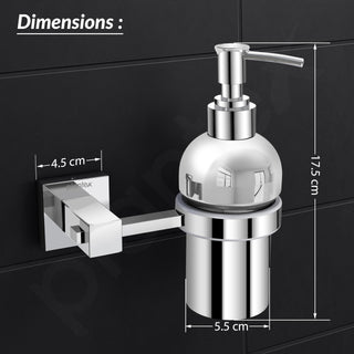 Plantex 304 Grade Stainless Steel Handwash Holder for Wash Basin Liquid Soap Dispenser/Bathroom Accessories - Splash (Chrome)