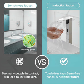 Plantex Sensor Tap for Washbasin/Pure Brass Automatic Touchless Basin tap/Pillar Tap for Wash Basin/Tap for Basin - (Chrome)