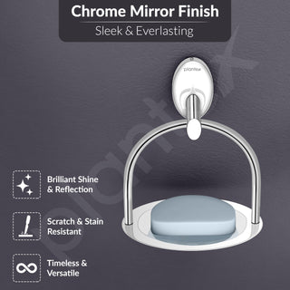 Plantex 304 Grade Stainless Steel Soap Holder Stand for Bathroom/Soap Dish/Soap Holder/Soap Stand/Bathroom Accessories - Oreva(Chrome)