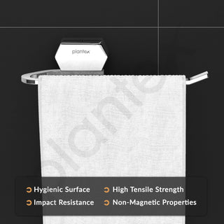 Plantex Napkin Ring for Bathroom/304 Grade Stainless Steel Towel Ring/Towel Holder/Towel Hanger/Bathroom Accessories - Pack of 1 (Delta - 2803, Chrome)