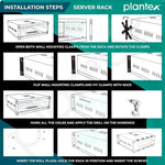 Plantex CCTV/NVR/DVR Cabinet Box/Network Rack/cctv box cabinet with Lock and Keys/Server rack with Power Socket - 3U+, (White) Transparent Glass Door dvr box for cctv