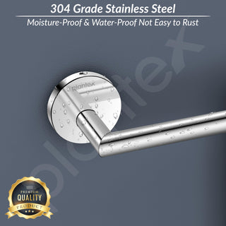Plantex 304 Grade Stainless Steel Single Towel Rod/Towel Hanger for Bathroom/Towel Bar/Towel Stand/Bathroom Accessories - Oreo (Chrome)