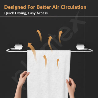 Plantex Towel Rod for Bathroom/304 Grade Stainless Steel Towel Hanger/24 inch Towel Holder/Bathroom Accessories - Pack of 1 (Delta - 2804, Chrome)