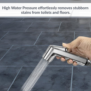 Plantex ABS Health Faucet for Toilet/Jet Spray for Bathroom/Health Faucet Gun Only/Hand Shower for Toilet - Pack of 1 (Royal, Chrome)