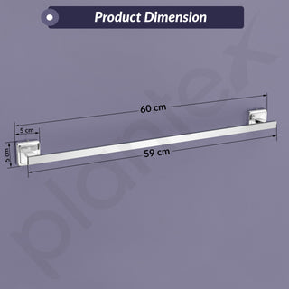 Plantex 304 Grade Stainless Steel Single Towel Rod for Bathroom/Towel Hanger/Towel Holder/Bathroom Accessories - Decan (Chrome)