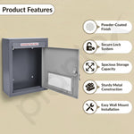 Plantex All in One Multipurpose use - Letter Box/Mail Box/Suggestion Box for Office/Post Box for Gate Home/Donation Box/Complaint Box with Lock - Pack of 5 - (Grey), Table Top or Wall Mount
