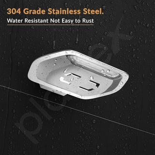 Plantex Soap Holder for Bathroom/304 Grade Stainless Steel Soap Dish/Soap Case/Soap Stand/Bathroom Accessories - Pack of 1 (Delta, 2801, Chrome)